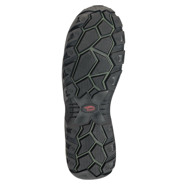 Avenger Safety Footwear Men Aluminum Toe TREK AT, MENS PR, Grey, Green, 8, Wide - A7201-8W
