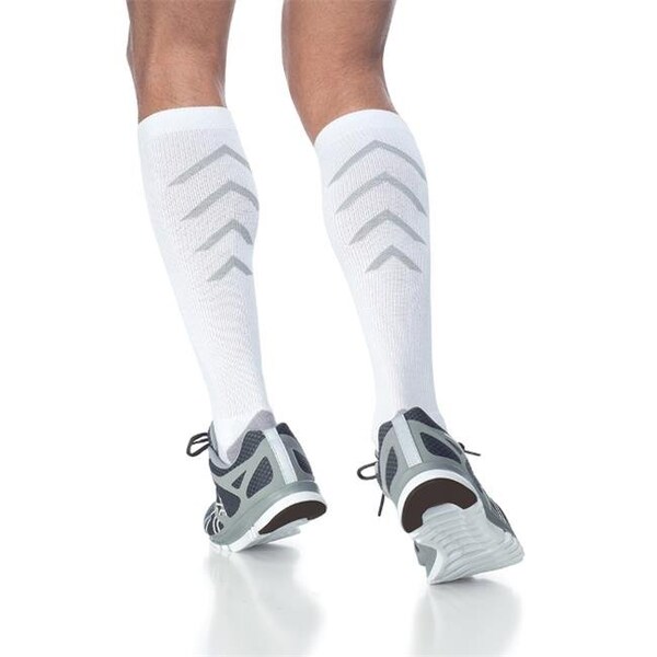 Sigvaris Sigvaris Athletic Recovery 401CL00 15-20mmHg Athletic Recovery Closed Toe; Calf Socks - White; Large - 401CL00