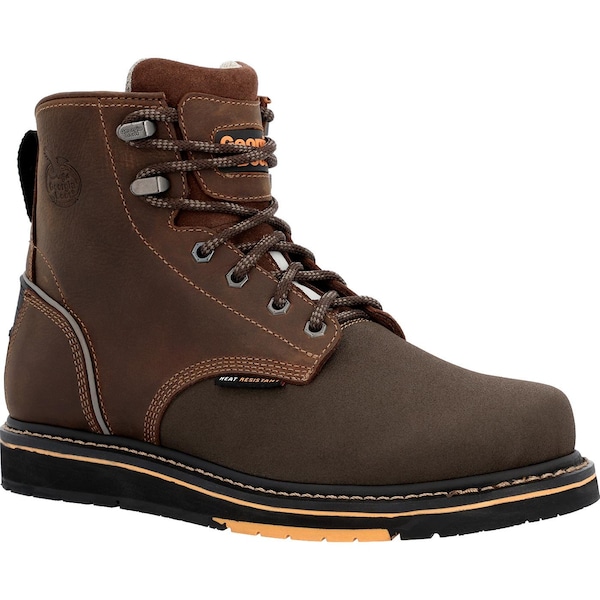 Georgia Boot AMP LT, Men's 6 in Nano Composite Toe Work Boot, Brown, 13, W, GB00519 - GB00519  W  130