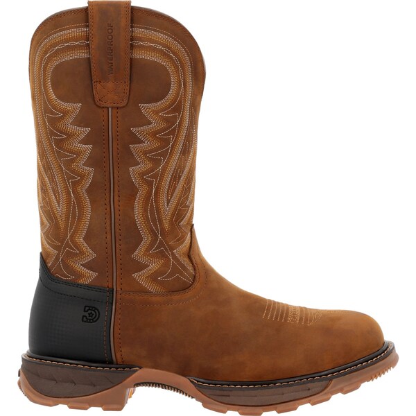 Durango Men's Waterproof Western Work Boot, 10 W, Steel Toe, 11 in H, Coyote Brown, DDB0403 - DDB0403