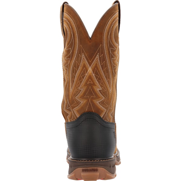 Durango Men's Waterproof Western Work Boot, 10 W, Steel Toe, 11 in H, Coyote Brown, DDB0403 - DDB0403