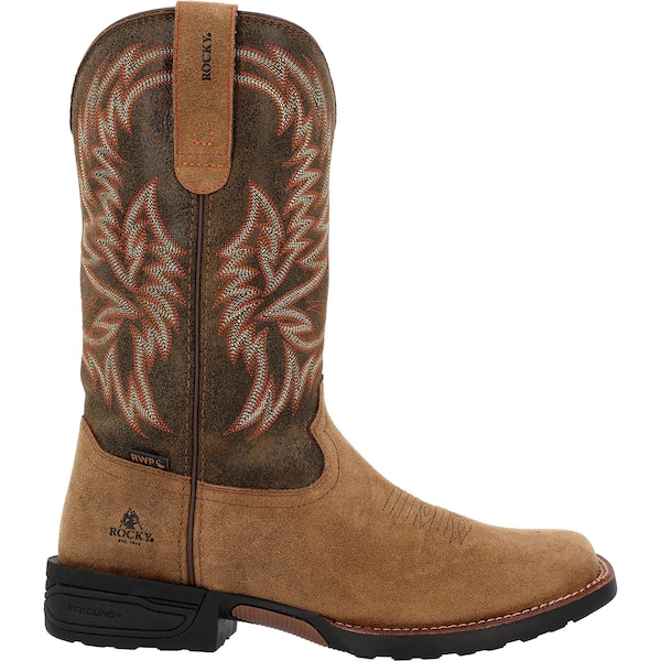 Rocky Men's Western Boot, 11.5 W, 12 in H, Tobacco - RKW0451