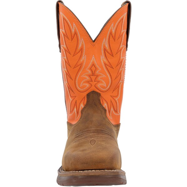 Durango Men's Work Boot, 11.5 M, Steel Toe Toe, 11 in H, Coffee and Monarch Orange, DDB0497 - DDB0497
