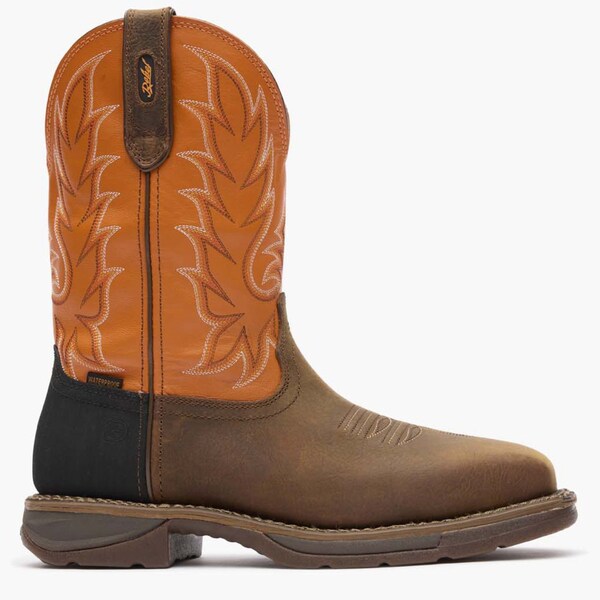 Durango Men's Work Boot, 11.5 M, Steel Toe Toe, 11 in H, Coffee and Monarch Orange, DDB0497 - DDB0497