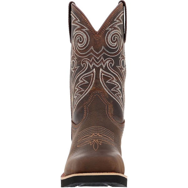 Rocky Women's Western Boot, 10.5 M, Steel Toe Toe, 11 in H, Brown, RKW0443 - RKW0443