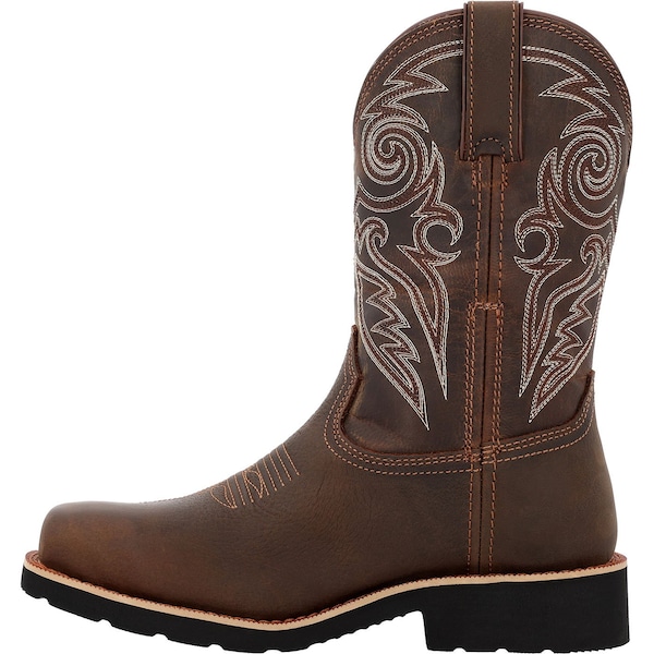 Rocky Women's Western Boot, 10.5 M, Steel Toe Toe, 11 in H, Brown, RKW0443 - RKW0443