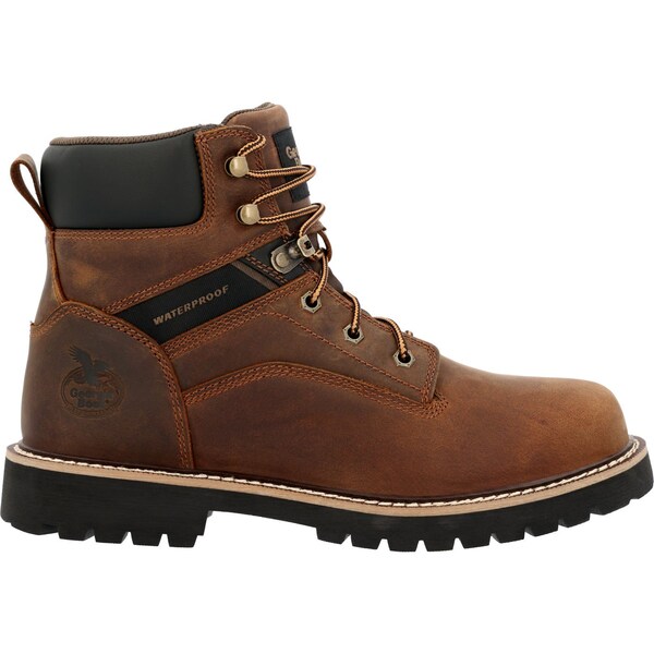 Georgia Men's Work Boot, 13 W, Steel Toe Toe, 6 in H, Brown, GB00636 - GB00636