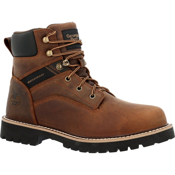 Georgia Men's Work Boot, 13 W, Steel Toe Toe, 6 in H, Brown, GB00636 - GB00636