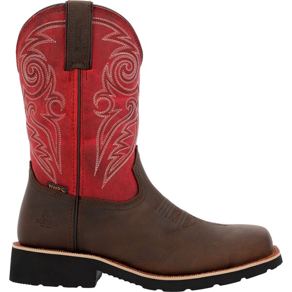 Rocky Women's Western Boot, 8 M, 11 in H, Magenta and Brown - RKW0455