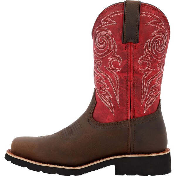 Rocky Women's Western Boot, 8 M, 11 in H, Magenta and Brown - RKW0455