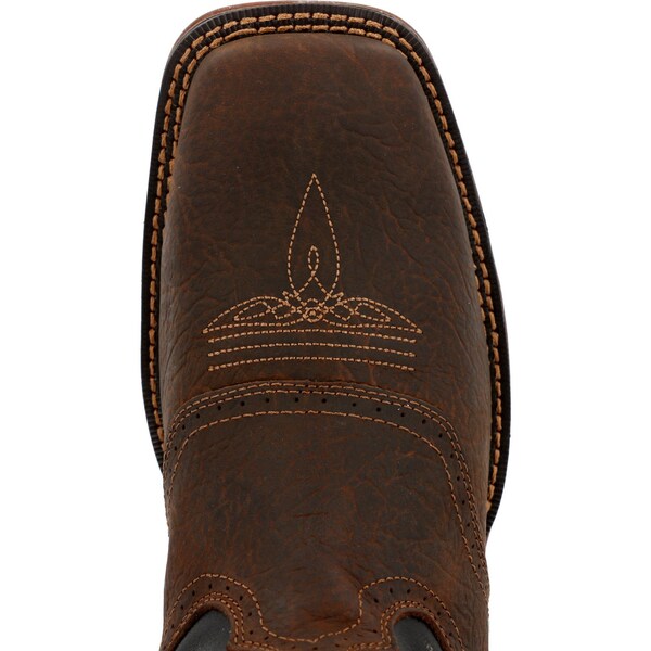 Durango Men's Western Boot, 8.5 W, Leather, 11 in H, Tobacco Leaf and Black - DDB0499