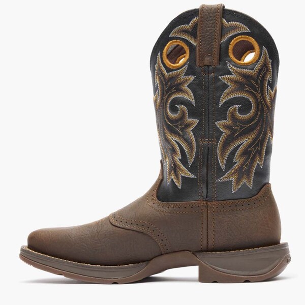 Durango Men's Western Boot, 8.5 W, Leather, 11 in H, Tobacco Leaf and Black - DDB0499
