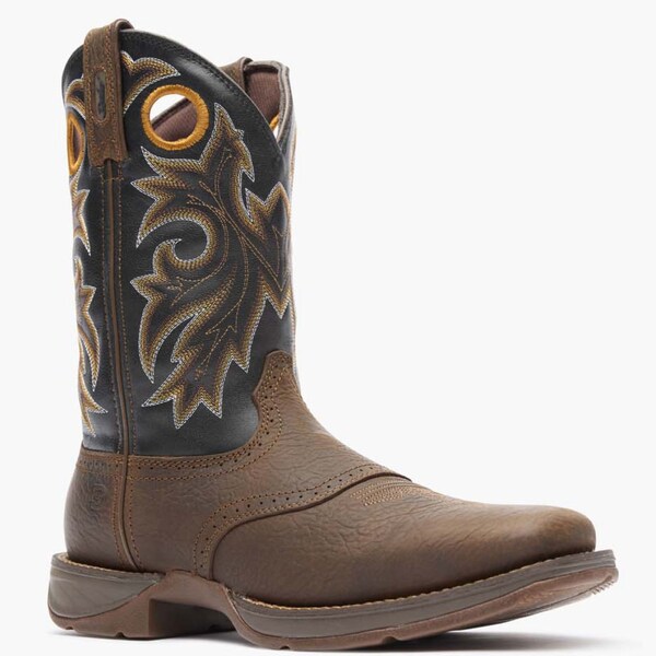 Durango Men's Western Boot, 8.5 W, Leather, 11 in H, Tobacco Leaf and Black - DDB0499