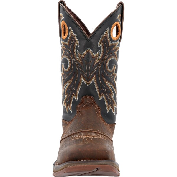 Durango Men's Western Boot, 8.5 W, Leather, 11 in H, Tobacco Leaf and Black - DDB0499