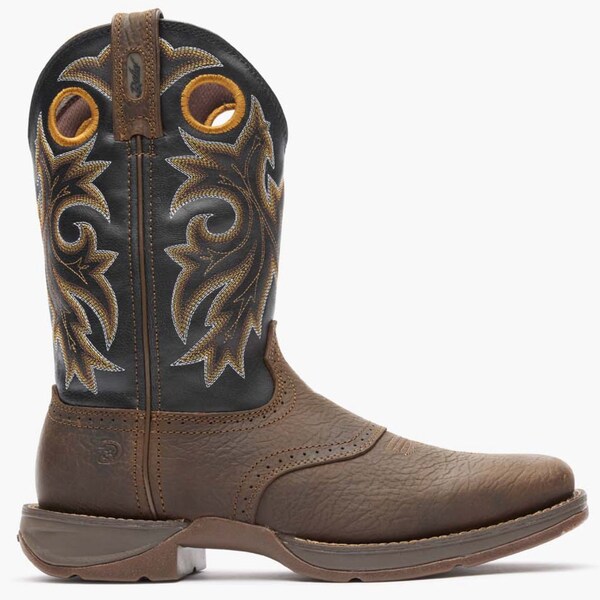 Durango Men's Western Boot, 8.5 W, Leather, 11 in H, Tobacco Leaf and Black - DDB0499
