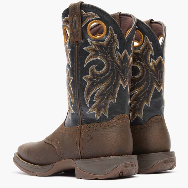 Durango Men's Western Boot, 8.5 W, Leather, 11 in H, Tobacco Leaf and Black - DDB0499