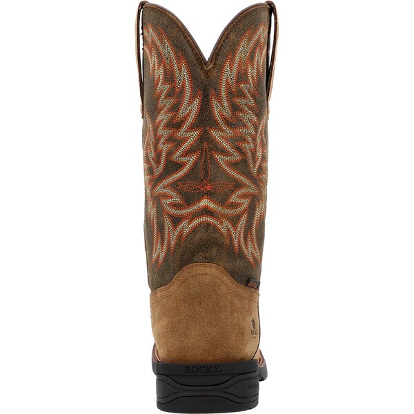 Rocky Rocky Bronco, Men's 12 in Nano Composite Toe Toe Western Boot, Tobacco, 11.5, M, RKW0452 - RKW0452
