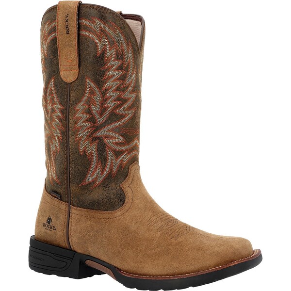 Rocky Rocky Bronco, Men's 12 in Nano Composite Toe Toe Western Boot, Tobacco, 11.5, M, RKW0452 - RKW0452