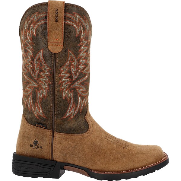 Rocky Rocky Bronco, Men's 12 in Nano Composite Toe Toe Western Boot, Tobacco, 11.5, M, RKW0452 - RKW0452