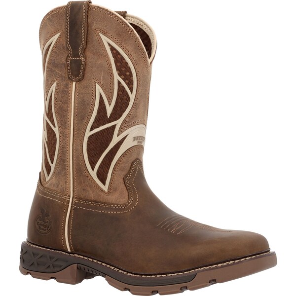 Georgia Carbo-Tec FLX, Men's Work Boot, 10.5 M, Leather, 11 in Height, Brown Tan - GB00711
