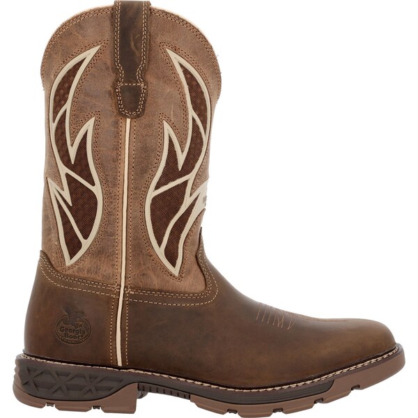 Georgia Carbo-Tec FLX, Men's Work Boot, 10.5 M, Leather, 11 in Height, Brown Tan - GB00711