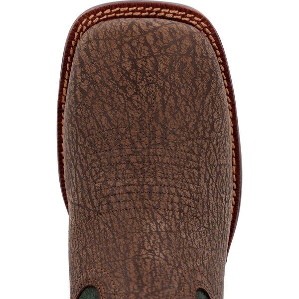 Rocky Rocky Bronco, Men's 12 in Nano Composite Toe Toe Western Boot, Brown and Green, 10, W, RKW0454 - RKW0454