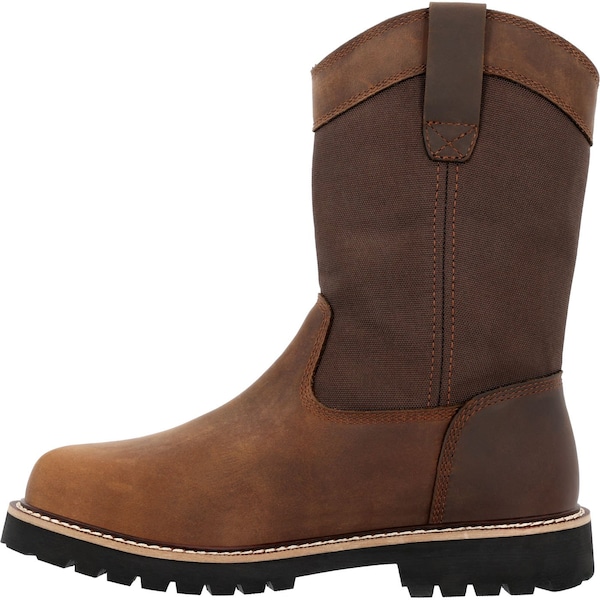 Georgia Men's Work Boot, 9.5 M, Steel Toe Toe, 10 in H, Brown, GB00639 - GB00639