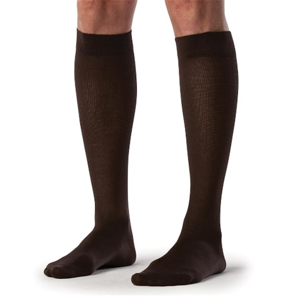 Sigvaris Sea Island Cotton 20-30mmHg Mens Closed Toe- Calf Socks - Navy- Medium Large - 222CMLM10