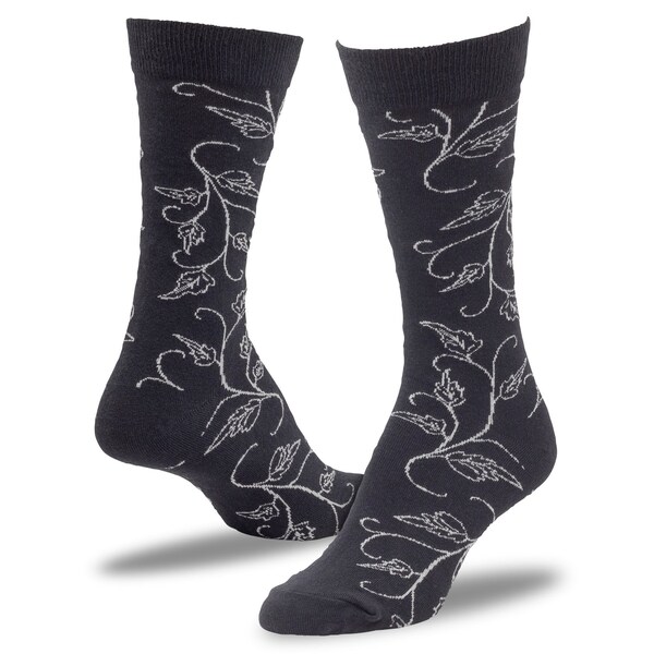 Railroad Sock Women's Dress Crew Socks, Size 5-10, Black/Grey/Navy/Print, 2PK - 643