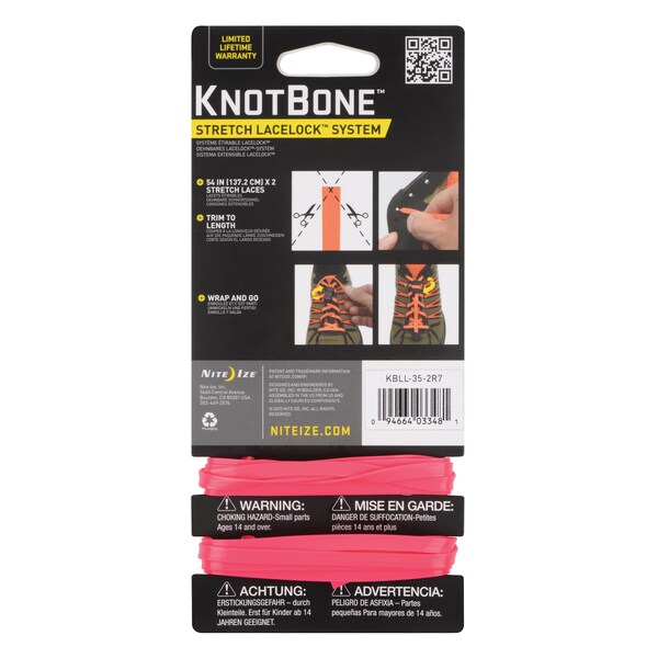 Nite Ize 2017 Nite Ize Knotbone Stretch Lacelock System - Neon Pink - NIT-KBLL-35-2R7