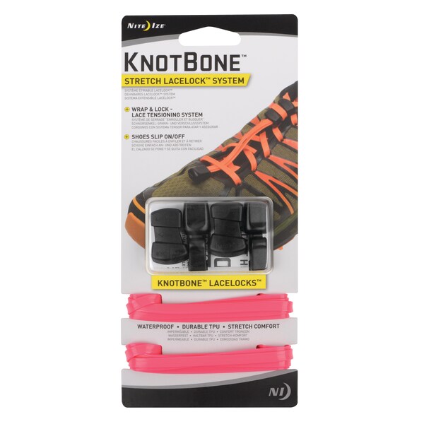 Nite Ize 2017 Nite Ize Knotbone Stretch Lacelock System - Neon Pink - NIT-KBLL-35-2R7