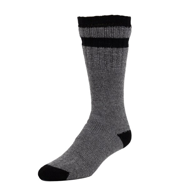 Railroad Sock Outdoor Wool Boot Socks, Size 6-12 M, Grey/Black, 1PR - 2962 BK