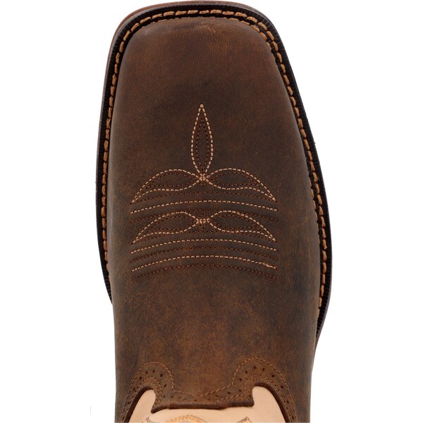 Durango Men's Western Boot, 6.5 W, Leather, 11 in H, Coffee and Bone - DDB0498