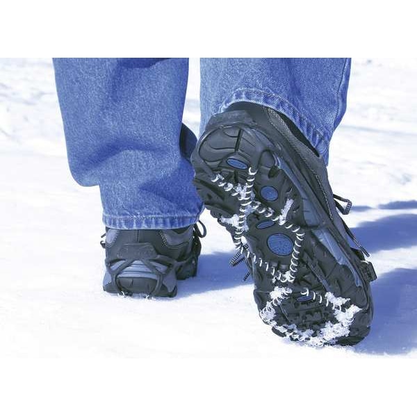 Yaktrax Traction Device, Rubber Harness, Steel Coils, Strap-On, Size XL, Fits Men's Size 14, 1 Pair - 08615