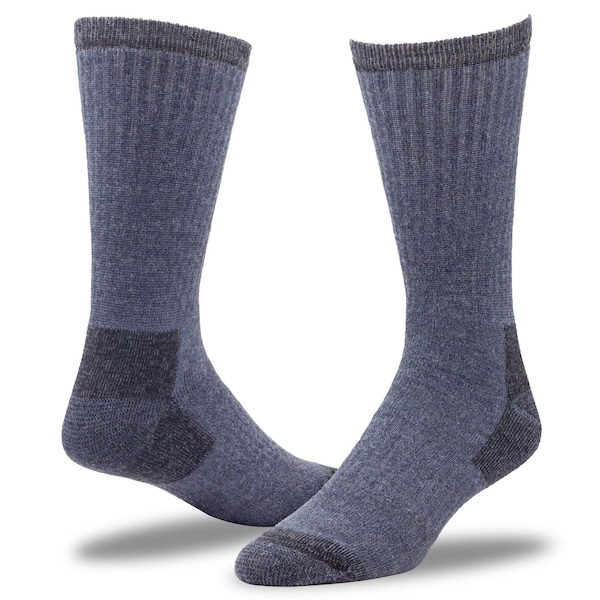 Railroad Sock Men's Merino Wool Crew Socks, Size 6-12 M, Denim, 1PR - 2965 DE