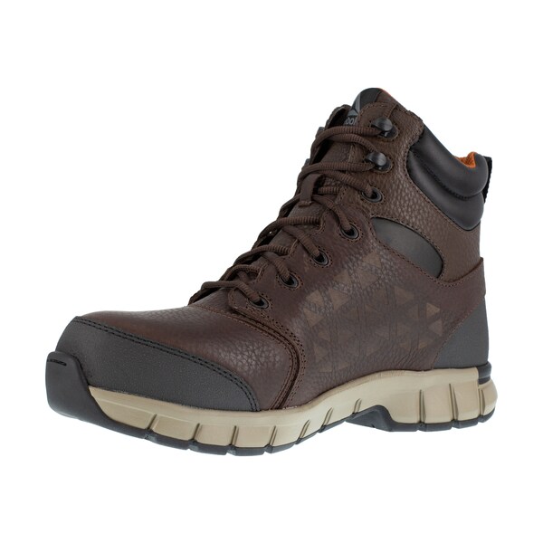 Reebok Men's 3 in Composite Toe Athletic High-Top Shoe, Brown, 9, W, RB4608 - RB4608-9W