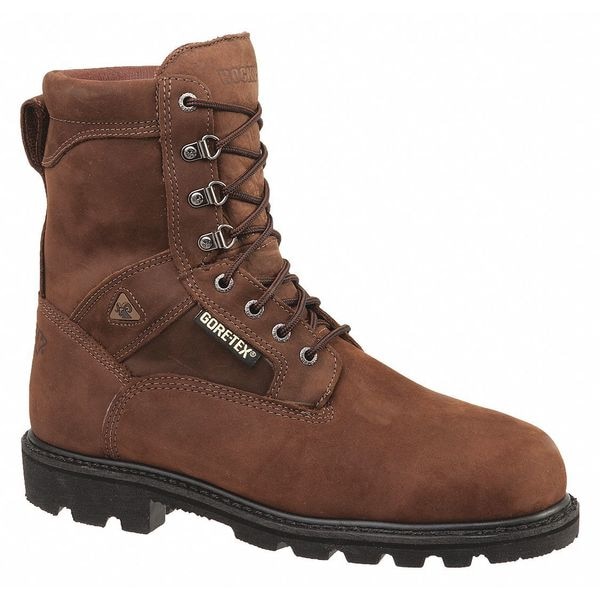 Rocky Men's Waterproof Insulated Work Boots, 9W W, Steel Toe, 9 in H, Brown, FQ0006223 - FQ0006223