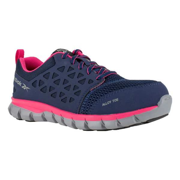 Reebok Women's Athletic Shoe, Alloy Toe, Mesh Upper, Rubber Outsole, Lace Up, Navy, 10 M - RB046