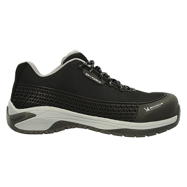 Michelin Men's Athletic Shoe, Alloy Toe, Leather Upper, Rubber Outsole, Lace Up, Black Gray, 11 W - MIC0003