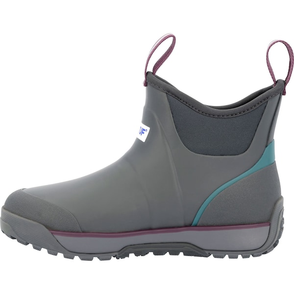 Xtratuf Women's Ankle Deck Boot, 8 M, Leather, 6 in H, Gray - AIWR100