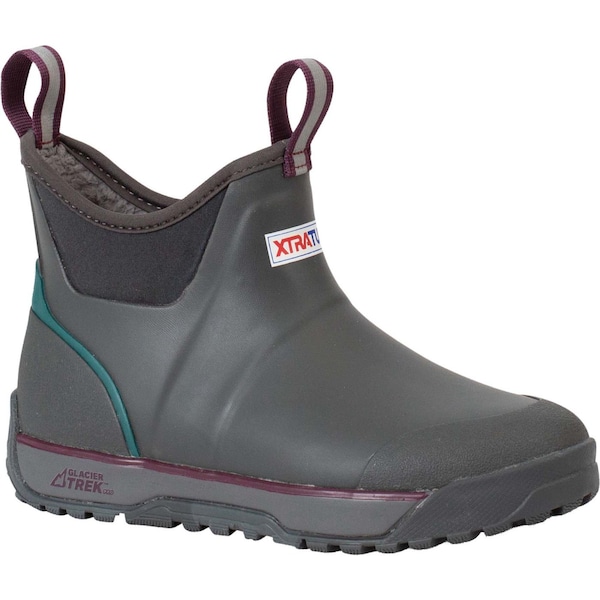 Xtratuf Women's Ankle Deck Boot, 8 M, Leather, 6 in H, Gray - AIWR100