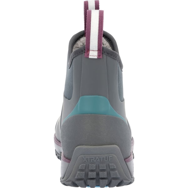 Xtratuf Women's Ankle Deck Boot, 8 M, Leather, 6 in H, Gray - AIWR100