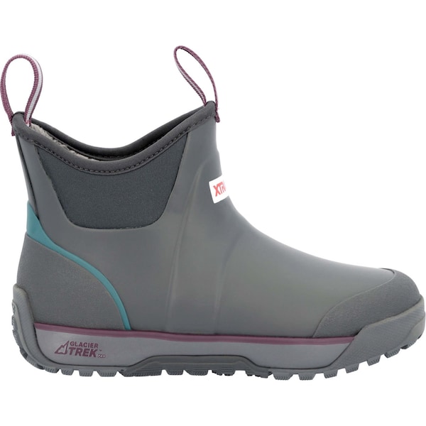 Xtratuf Women's Ankle Deck Boot, 8 M, Leather, 6 in H, Gray - AIWR100