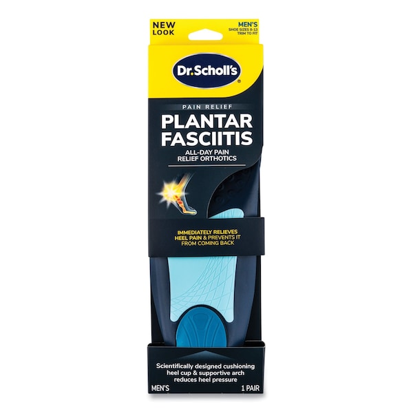 Dr. Scholls PlantarFasciitisAll-Day Pain Relief Orthotics for Men, Men Size 8 to 13, Blue - 87101886