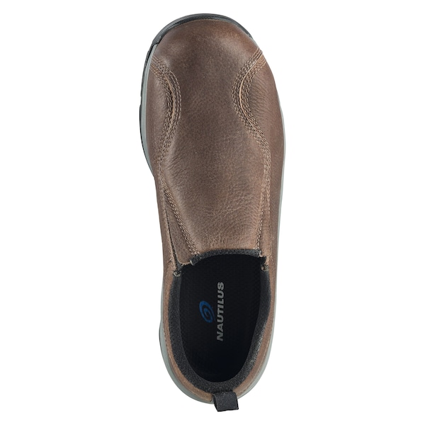 Nautilus Safety Footwear Men's Carbon Nano-Fiber Toe Slip-On Work Shoe, Brown, 11, X Wide, N1657 - N1657-114E