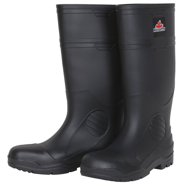 Mcr Safety Garments, 16'' PVC Econ Boot, Mens, Plain toe, Blk 9 - VBP1209