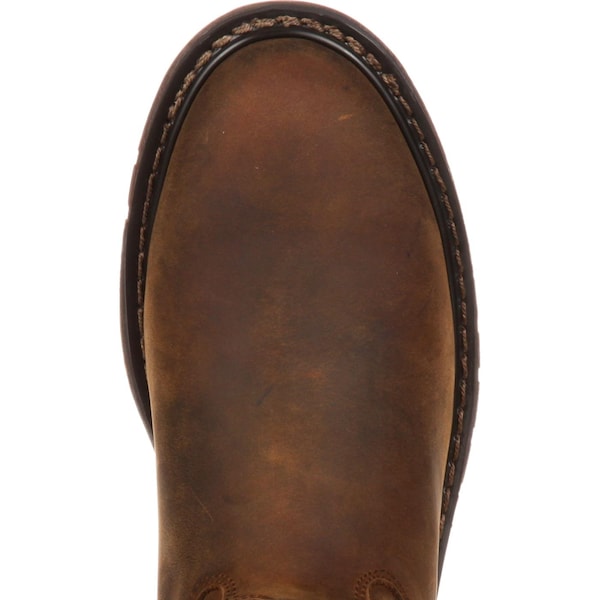 Rocky Original Ride, Men's Western Roper Boot, 11 M, Leather, 10 in Height, Trail Brown - FQ0001108
