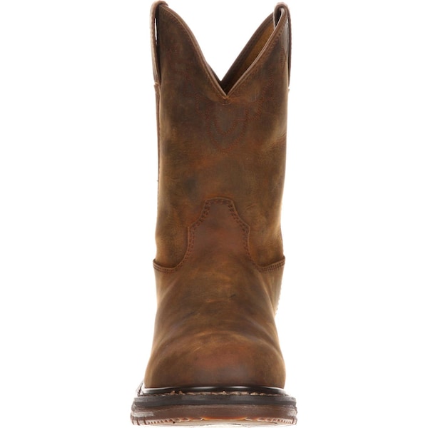 Rocky Original Ride, Men's Western Roper Boot, 11 M, Leather, 10 in Height, Trail Brown - FQ0001108