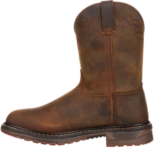 Rocky Original Ride, Men's Western Roper Boot, 11 M, Leather, 10 in Height, Trail Brown - FQ0001108