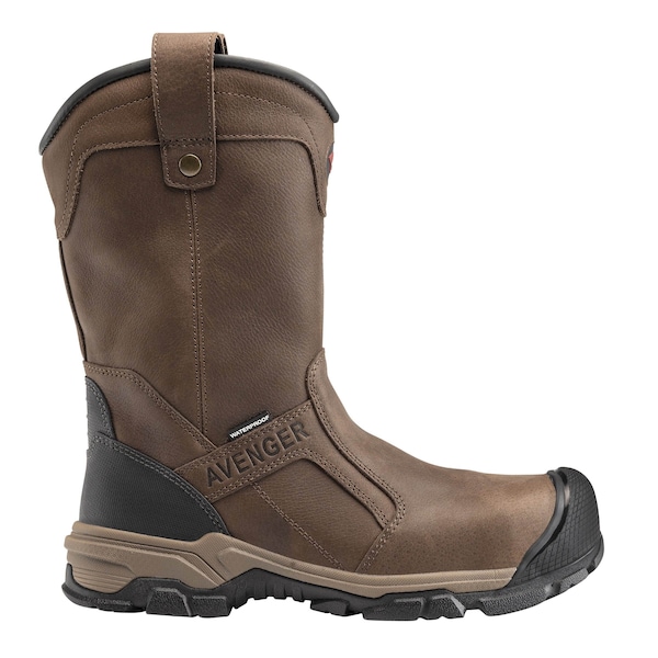 Avenger Safety Footwear Men Aluminum Toe RIPSAW WELLINGTON AT, MENS PR, Brown, 11, Medium - A7830-11M
